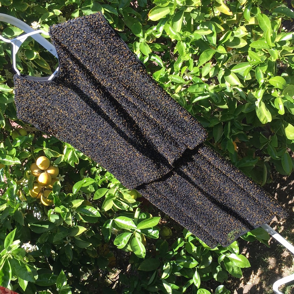 Vintage mini beaded dress/ small